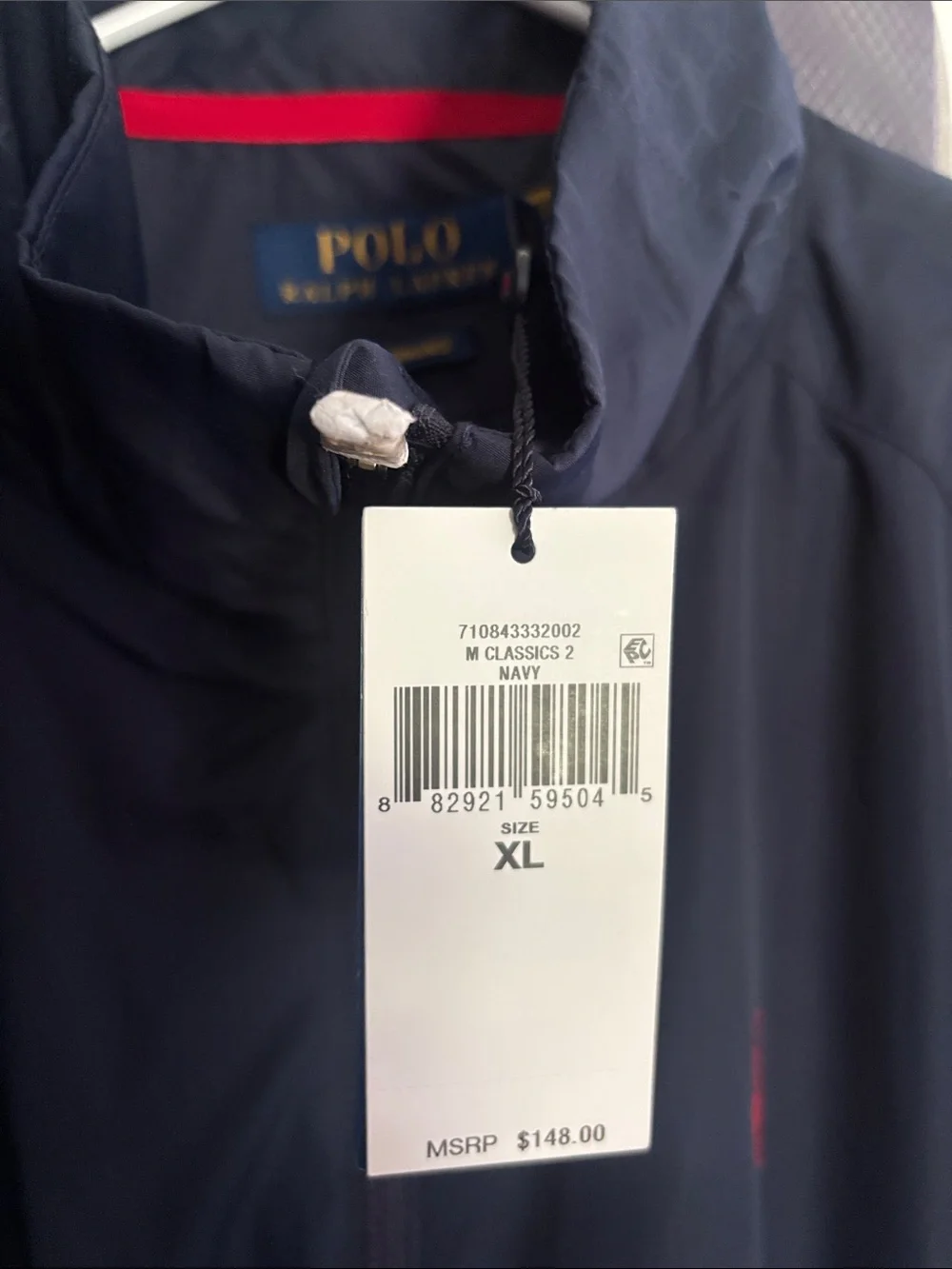 NWT Men’s Polo by Ralph Lauren Navy Windbreaker Performance